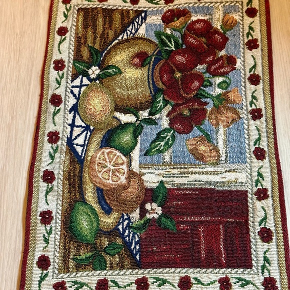 Colorful Fruit & Flower Mini Tapestry Placemat | Decorative Kitchen Pot Mat - Picture 10 of 10